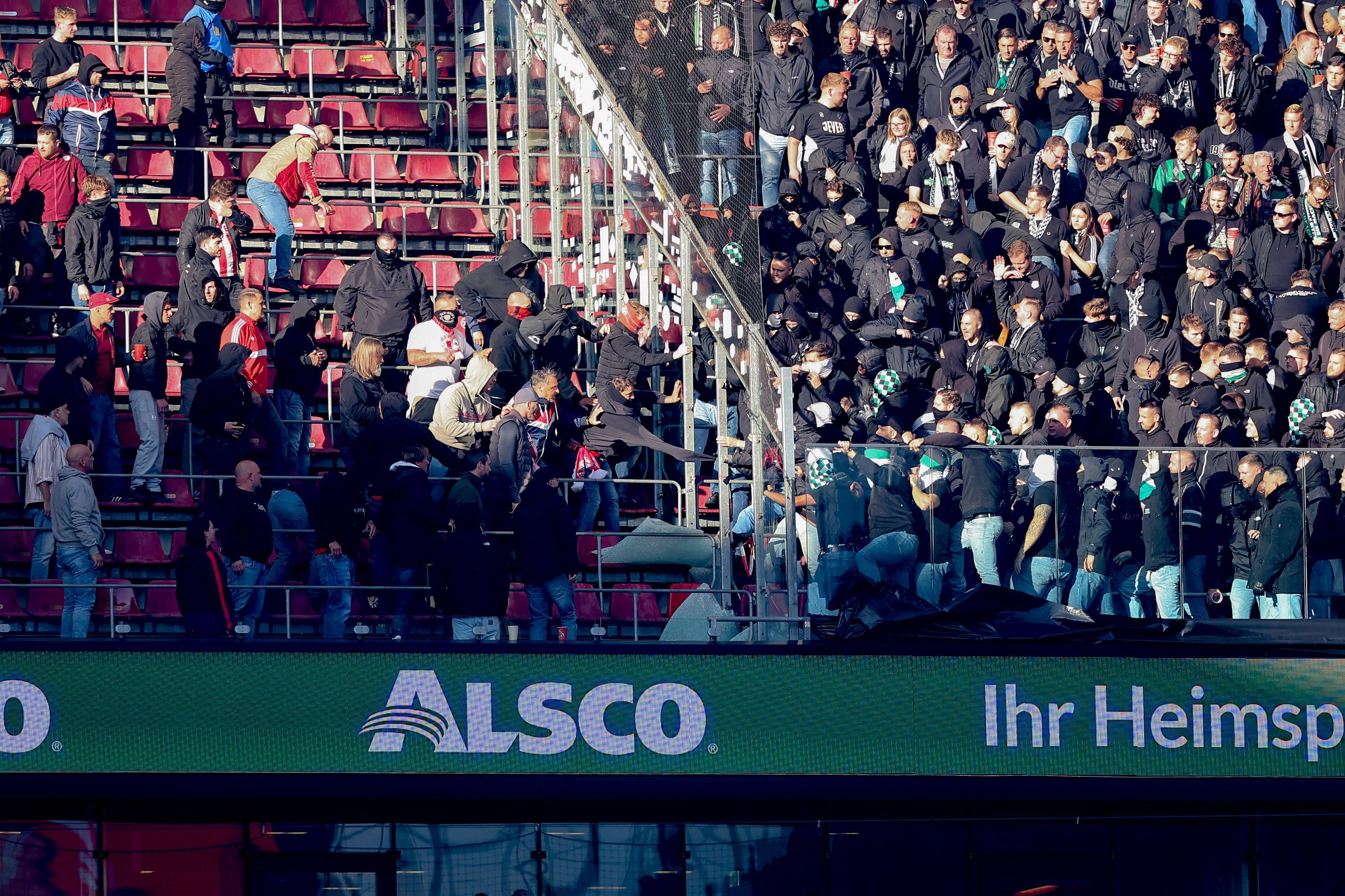 Fan-Schlägerei im Rhein-Energie-Stadion.