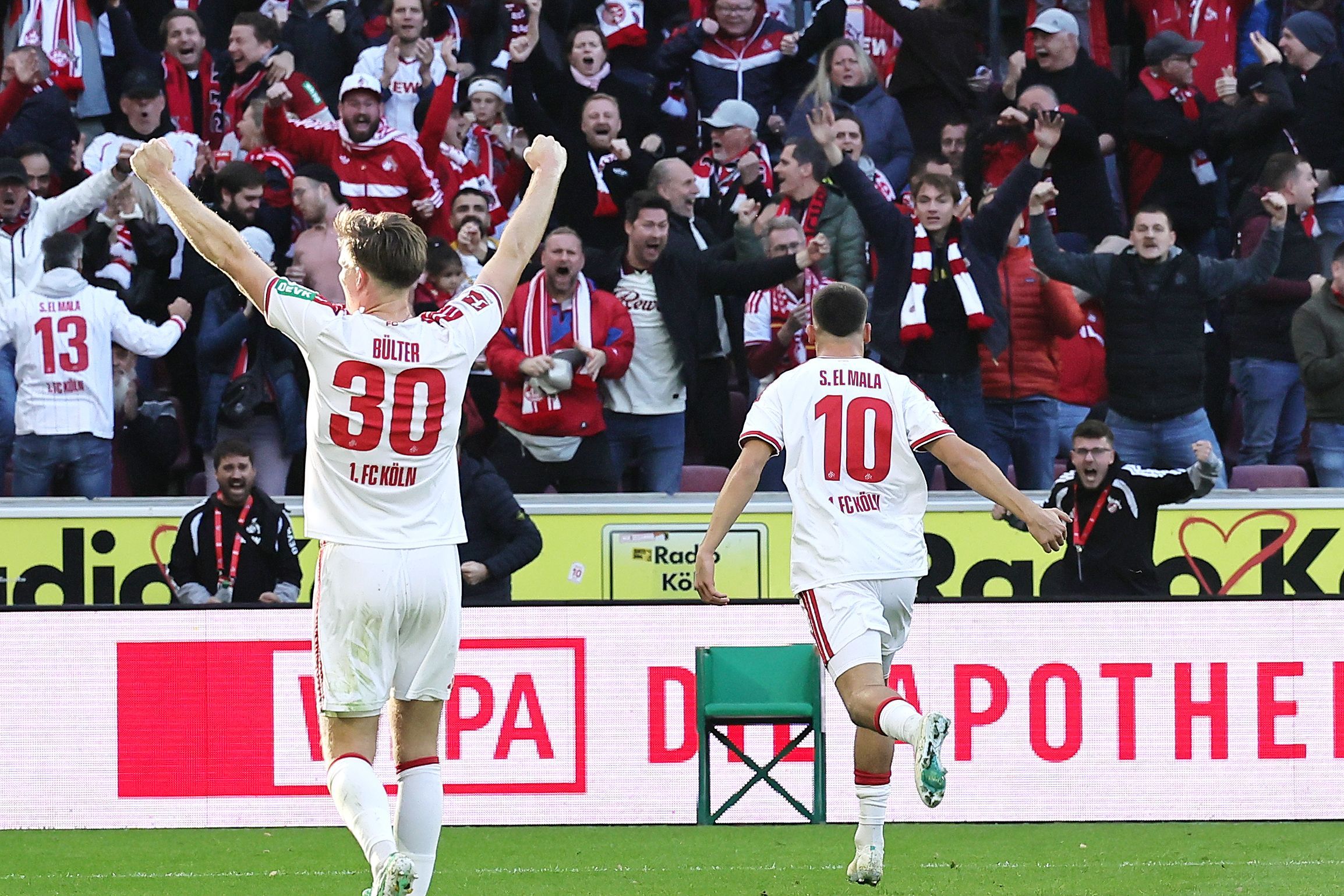 Said El Mala jubelt gegen Gladbach.