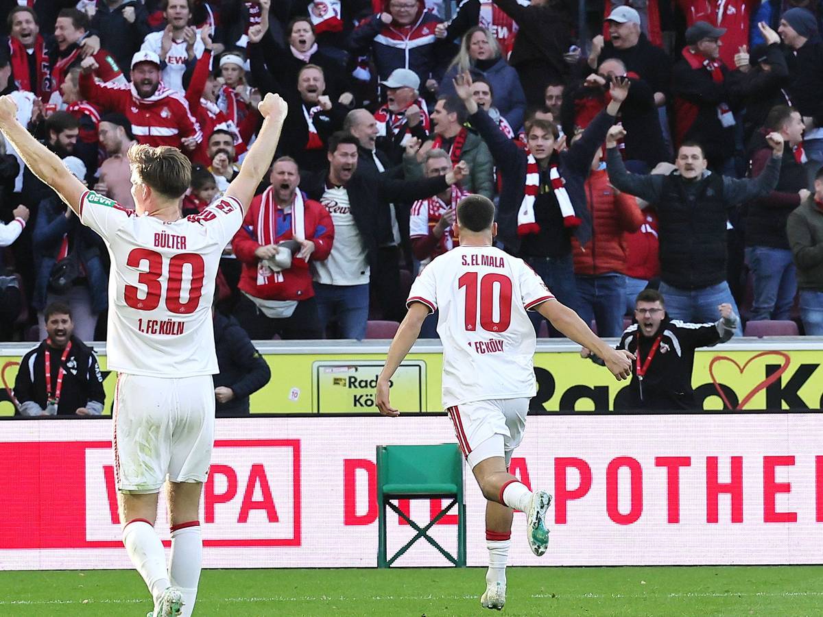 Said El Mala jubelt gegen Gladbach.