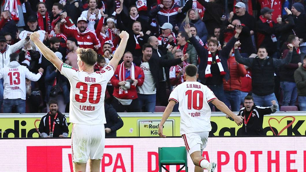 Said El Mala jubelt gegen Gladbach.
