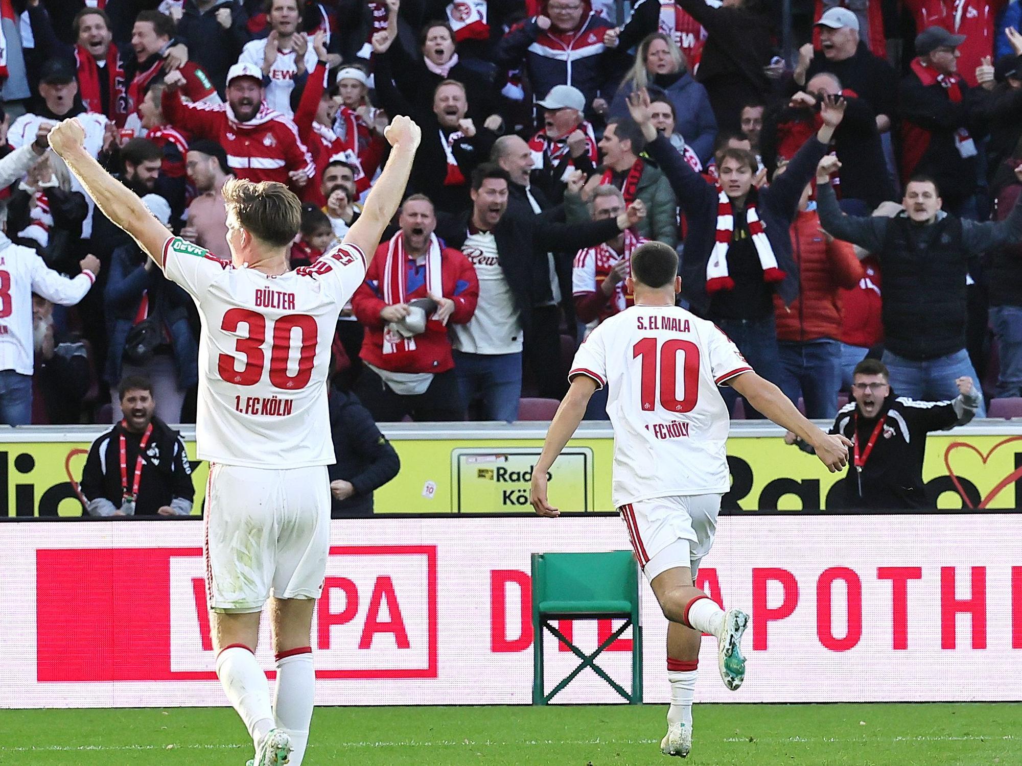 Said El Mala jubelt gegen Gladbach.
