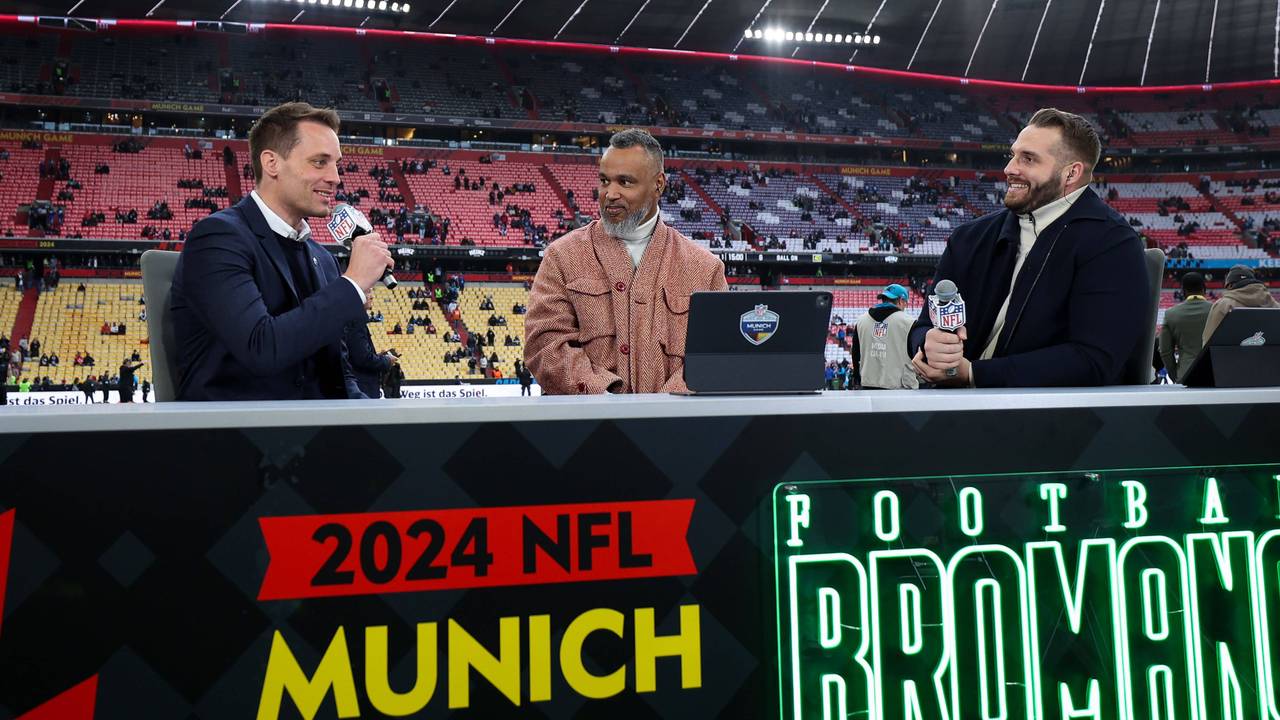 Alexander Steinforth, Patrick Esume und Björn Werner im Stadion
