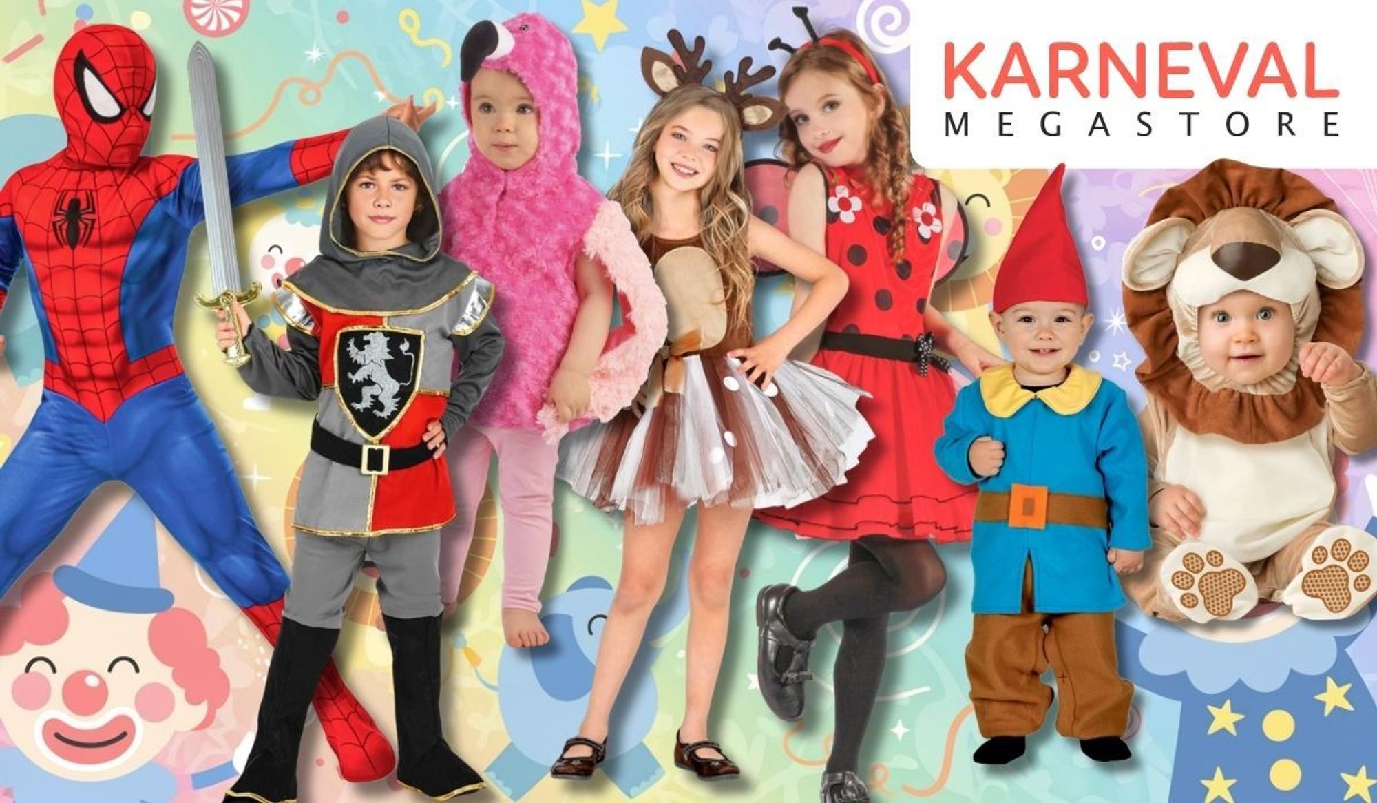 Kinder-Karnevalskostüme aus Märchen, Fantasy, Tierwelt und Film und Serie.