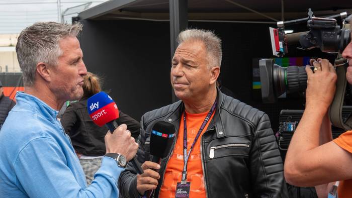 Ralf Schumacher und Kai Ebel bei einem gemeinsamen Interview.