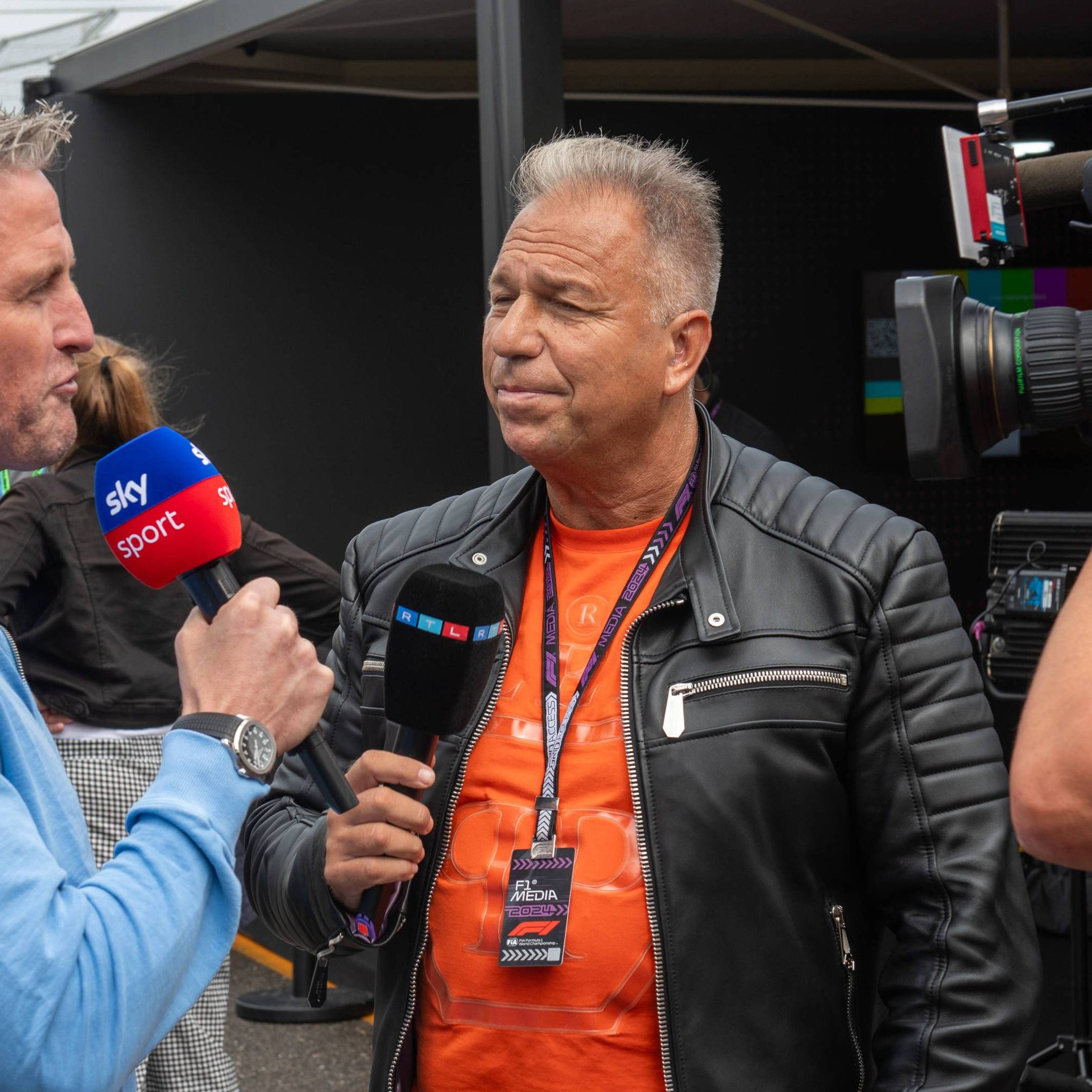 Ralf Schumacher und Kai Ebel bei einem gemeinsamen Interview.