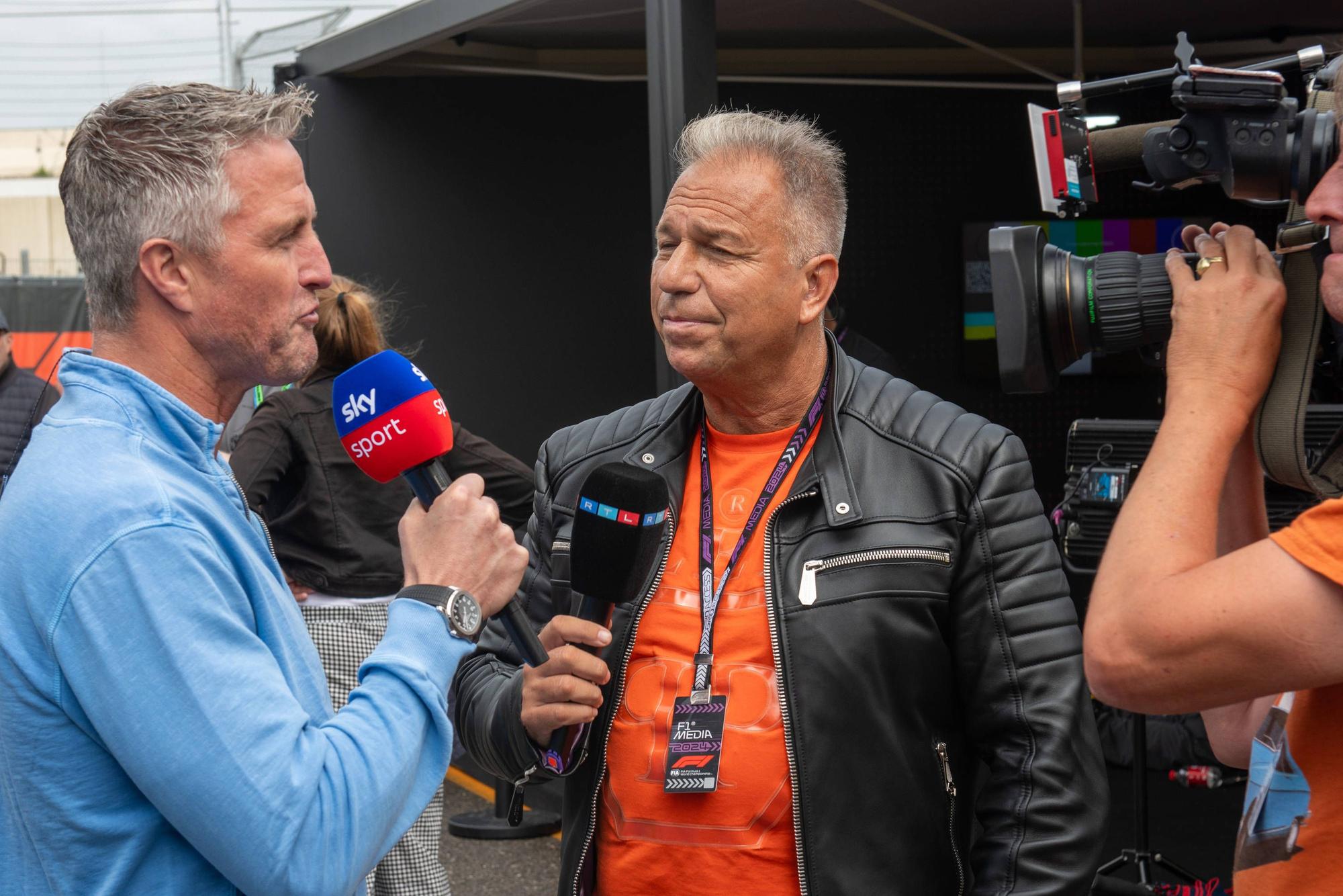 Ralf Schumacher und Kai Ebel bei einem gemeinsamen Interview.