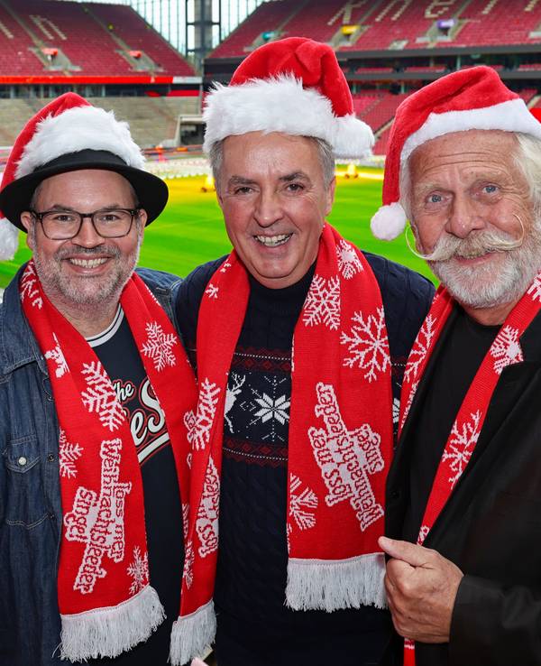 Björn Heuser, Michael Kokott und Henning Krautmacher im Kölner Stadion.