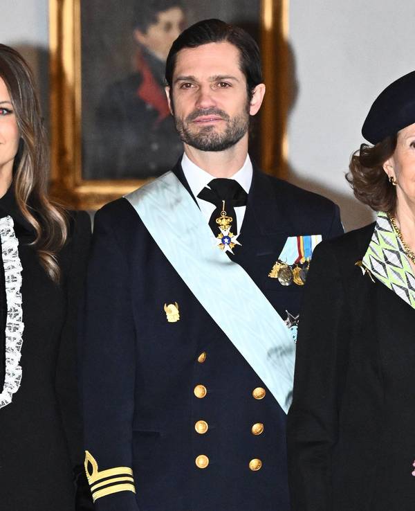 Prinzessin Sofia, Prinz Carl Philip und Königin Silvia empfangen den französischen Präsidenten Emmanuel Macron und dessen Ehefrau Brigitte im Rahmen ihres zweitägigen Staatsbesuchs in Schweden.