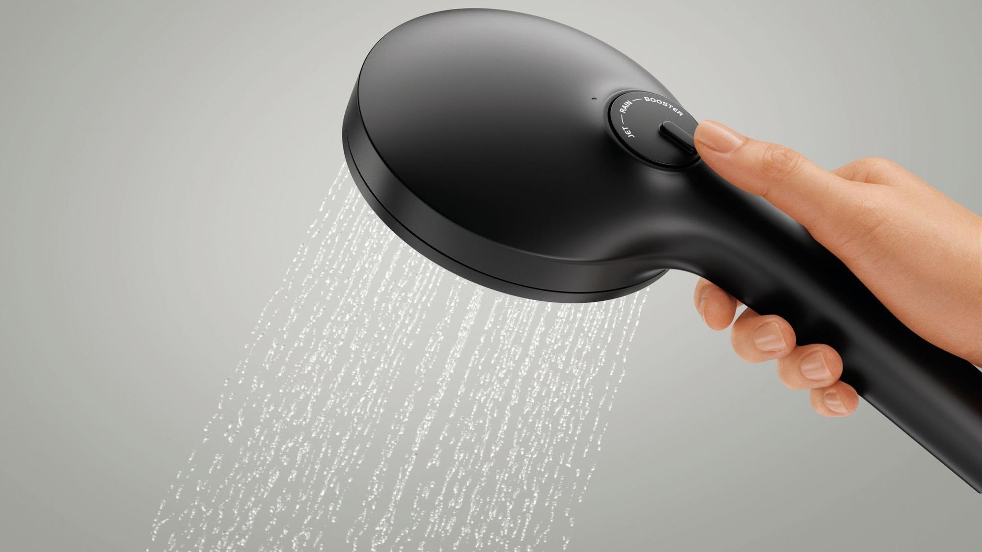 Ein Duschkopf in der Farbe Matt Black von Grohe