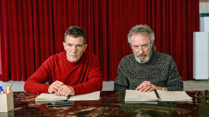 Félix (Antonio Banderas, links) und Iván (Oscar Martínez) sollen gemeinsam den „besten Film aller Zeiten“ drehen. Was mit einem großen Traum beginnt, endet im Desaster. (Bild: Studiocanal)