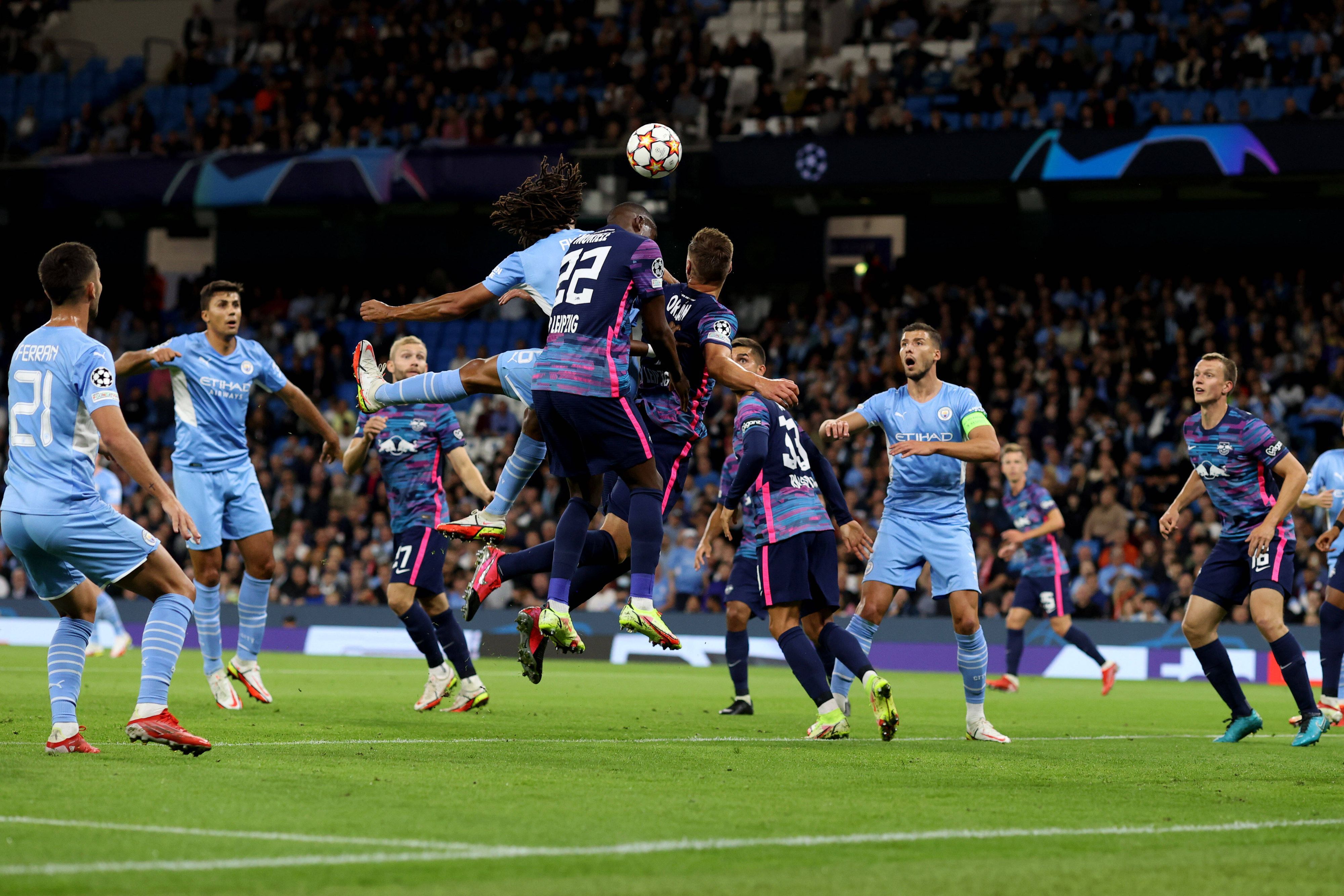 Das Champions League Spiel Manchester City gegen RB Leipzig