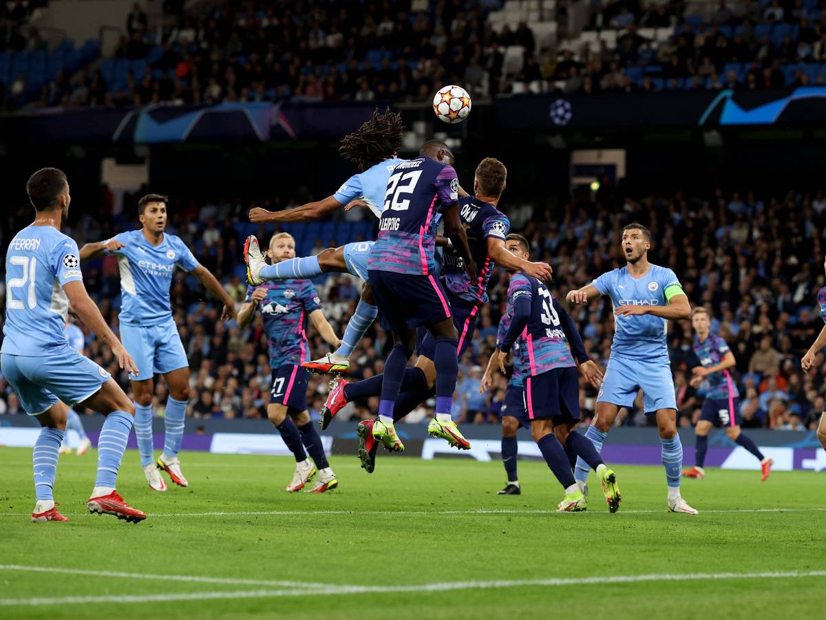 Das Champions League Spiel Manchester City gegen RB Leipzig