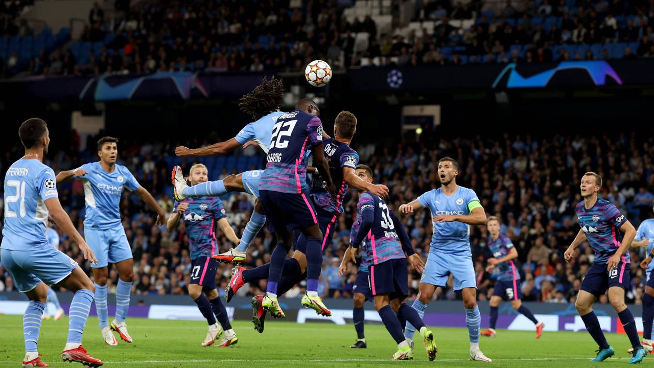 Das Champions League Spiel Manchester City gegen RB Leipzig