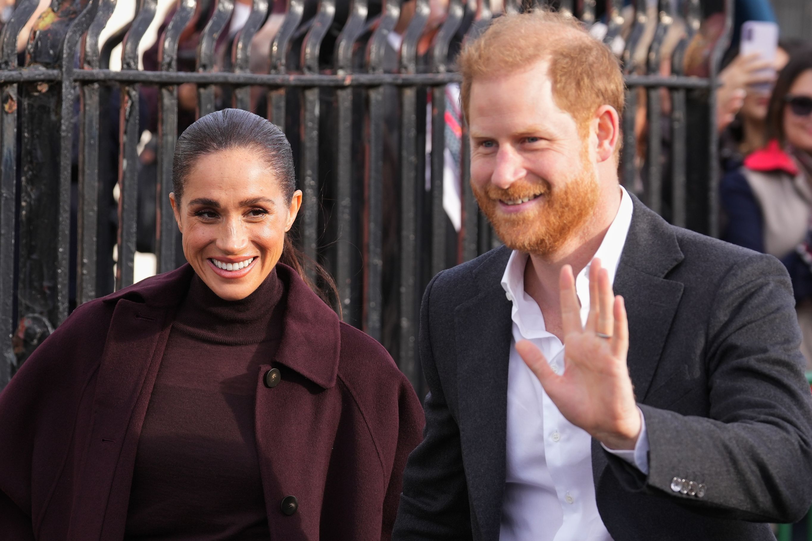 Prinz Harry und Meghan, Herzog und Herzogin von Sussex, treffen zu einem Besuch im „The Community Recording Studio“ in Nottingham ein.