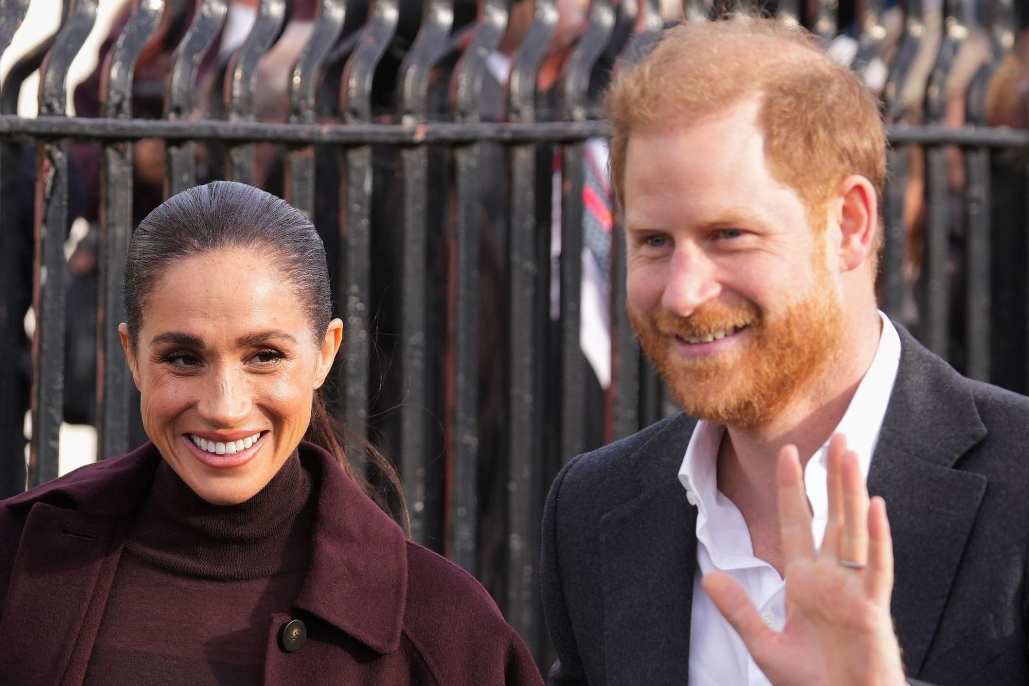 Prinz Harry und Meghan, Herzog und Herzogin von Sussex, treffen zu einem Besuch im „The Community Recording Studio“ in Nottingham ein.