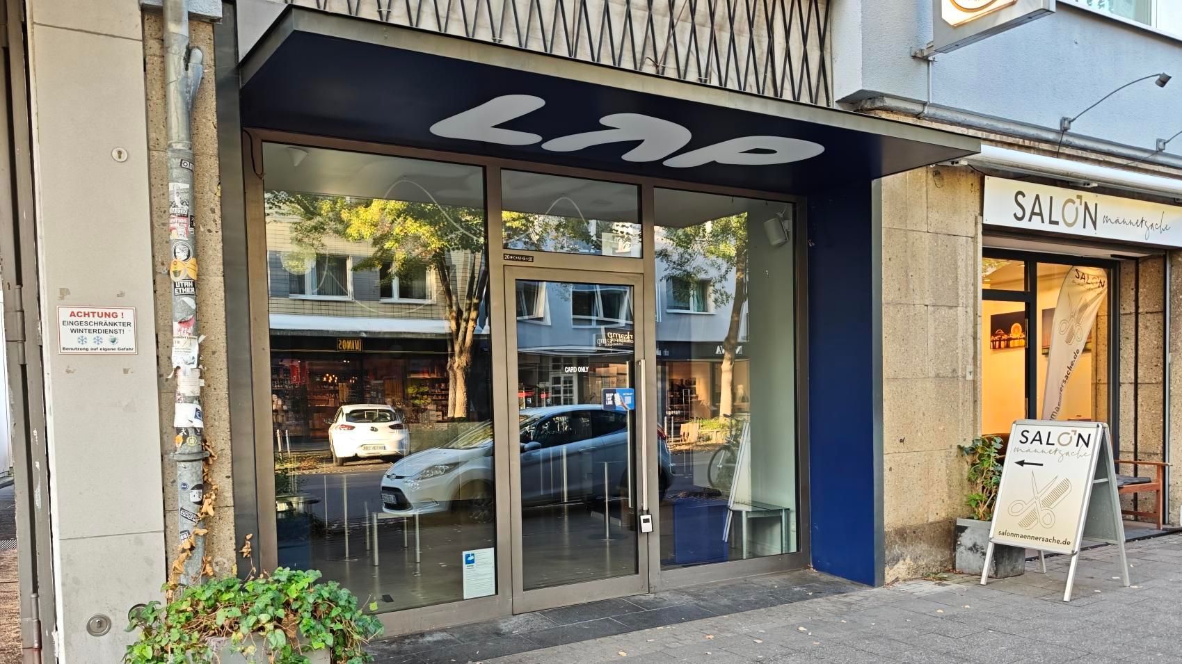 Auch das LAP-Café auf der Dürener Straße ist dicht.