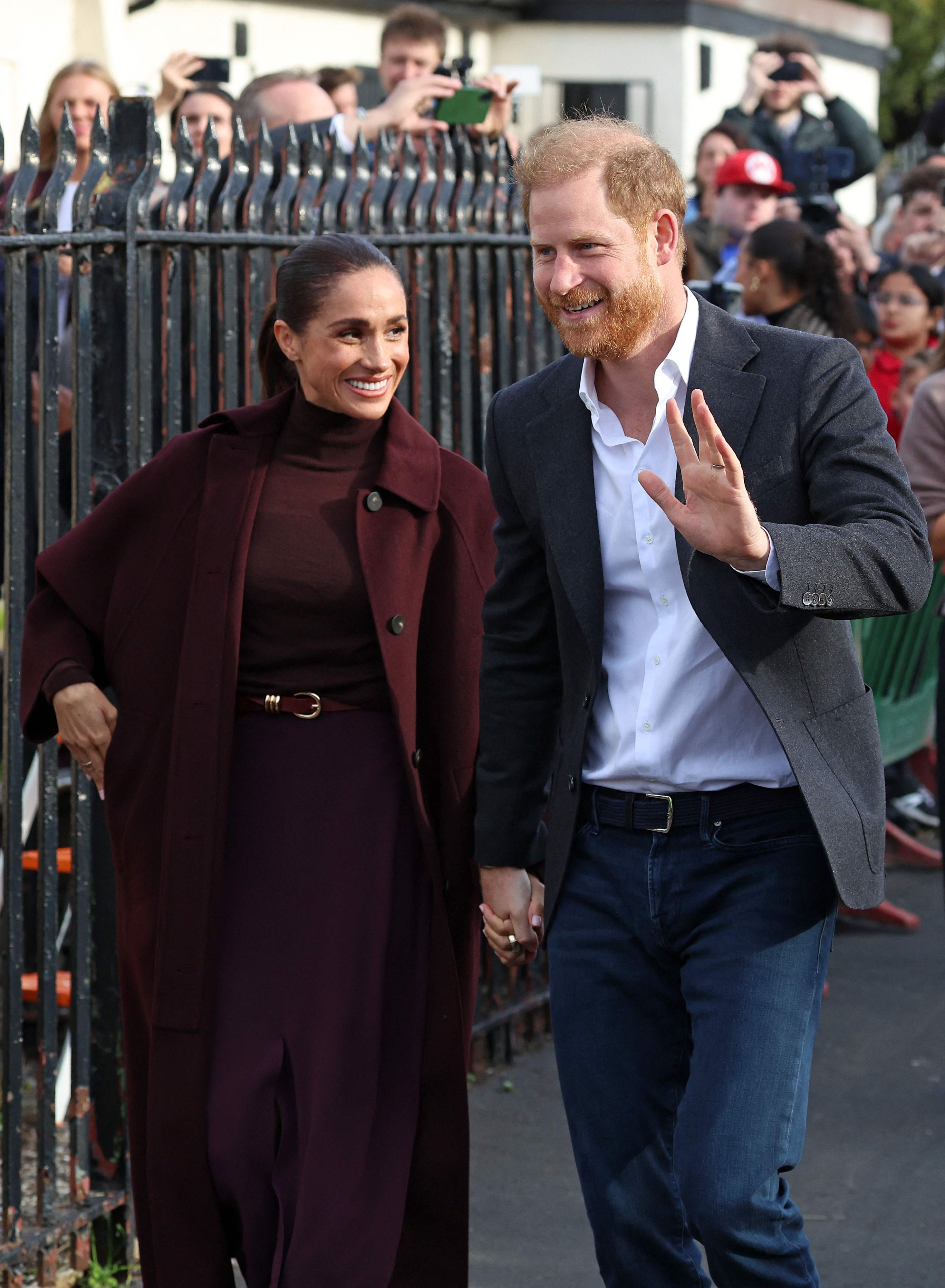 Herzogin Meghan und Prinz Harry beim Besuch in Nottingham.