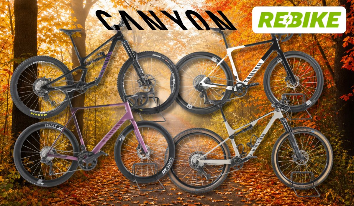 4 verschiedene Canyon Fahrräder aus dem Rebike Sale.