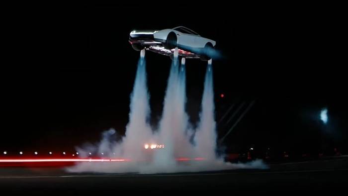 Tesla hat sein neues Roadster-Modell vorgestellt. Es kann fliegen. (Bild: Tesla)