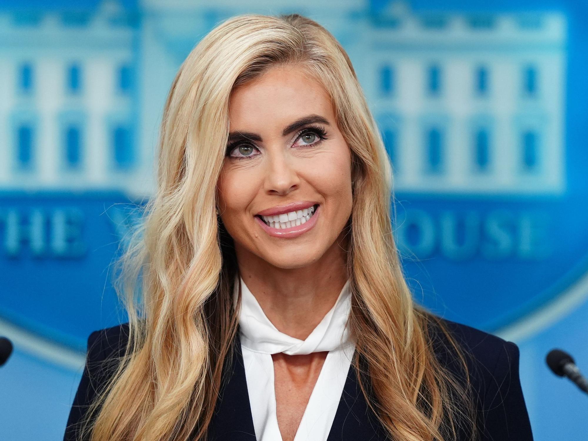 Trumps neue Pressesprecherin Katie Zacharia im im James-Brady-Presseraum des Weißen Hauses: Ihr spöttischer Klo-Kommentar sorgte für Verwirrung.