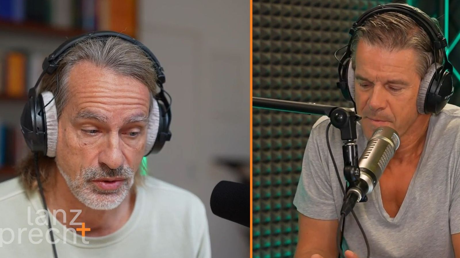 Richard David Precht (links) sprach im Podcast mit Markus Lanz über den Tod seines Vaters. (Bild: ZDF / Lanz + Precht)