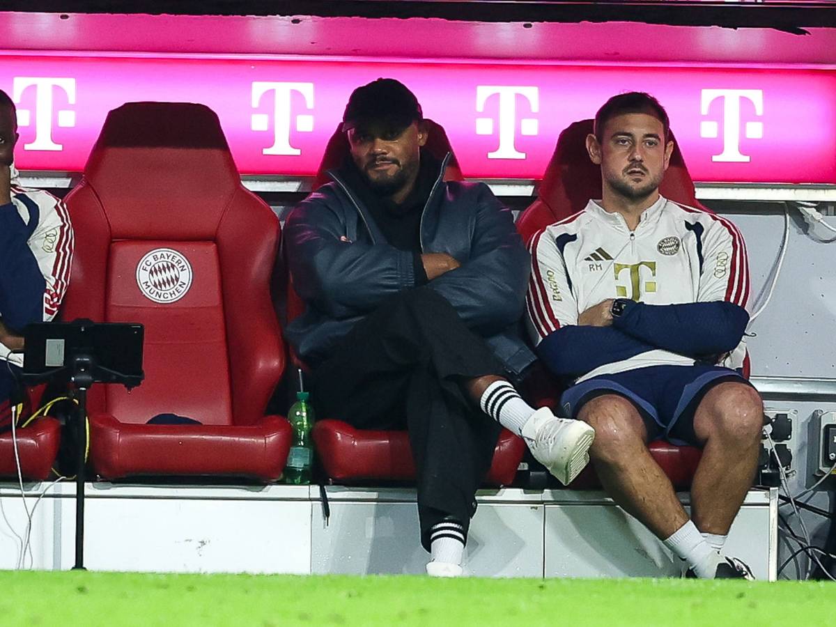 Verließ auch zum Jubeln gegen RB Leipzig nicht die Bayern-Bank: Trainer Vincent Kompany