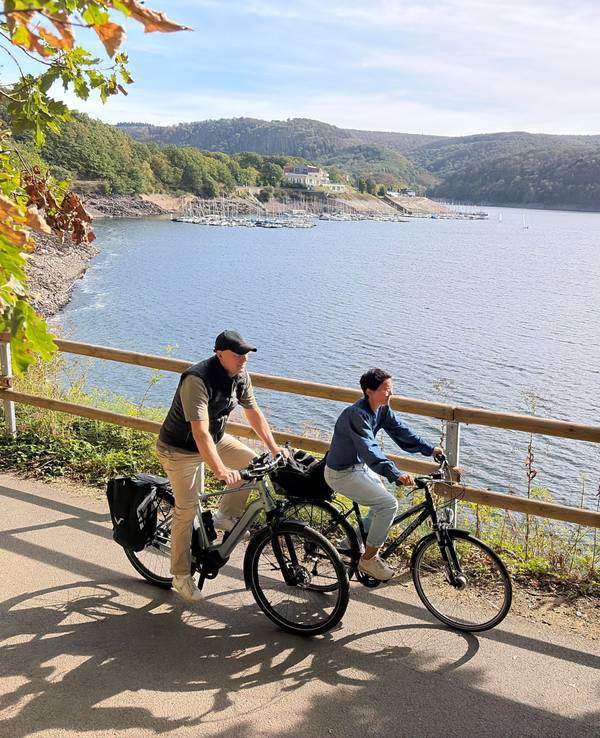 Recherchereise Rureifel
Radfahren am Rursee