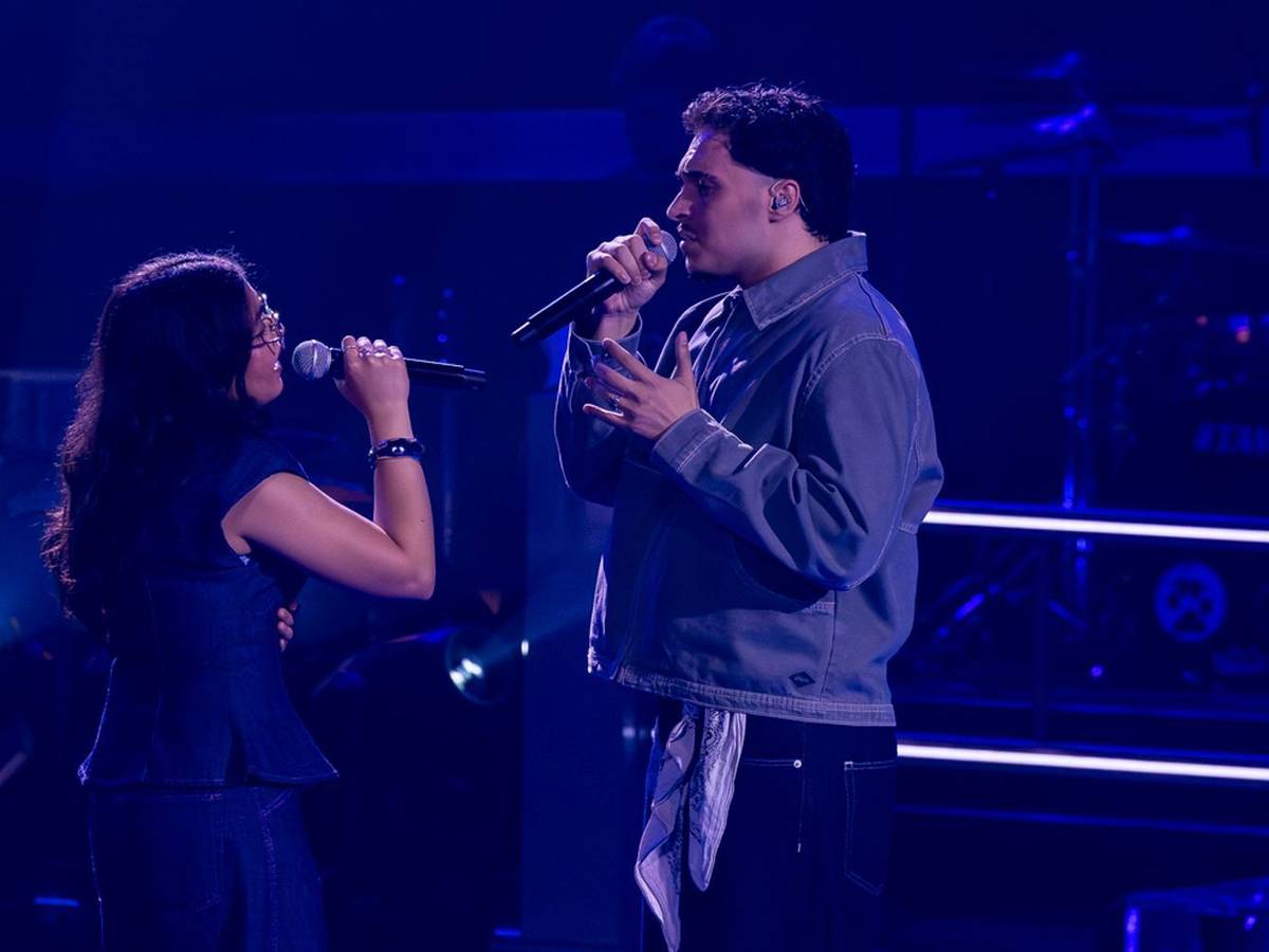 Aylin Basar und Diogo Rosa gelang bei „The Voice of Germany“ ein Battle voller großer Gefühle. (Bild: Joyn / Richard Hübner)