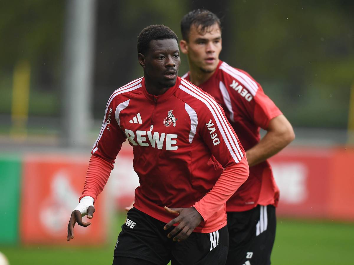 Thijs Dallings und Ragnar Ache im FC-Training.