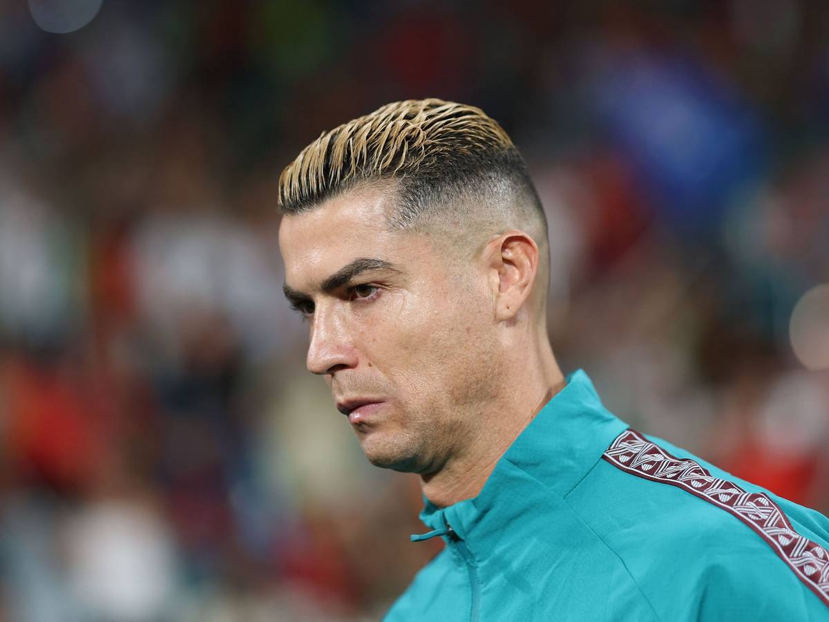 Cristiano Ronaldo mit angesäuerter Miene.
