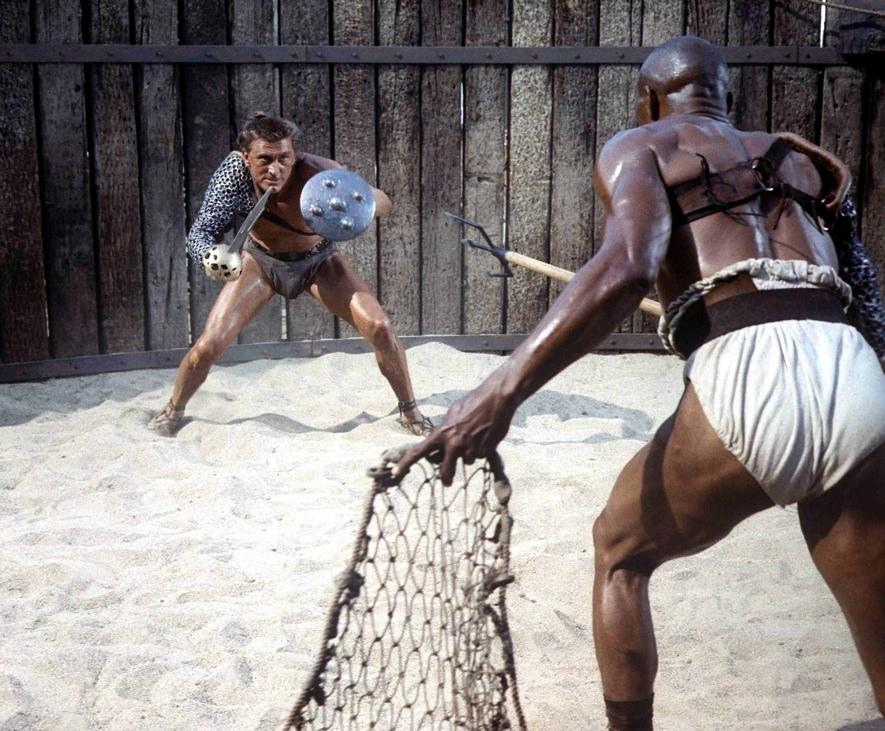 Kirk Douglas und Woody Strode als Spartacus und Draba in "Spartacus" von 1960