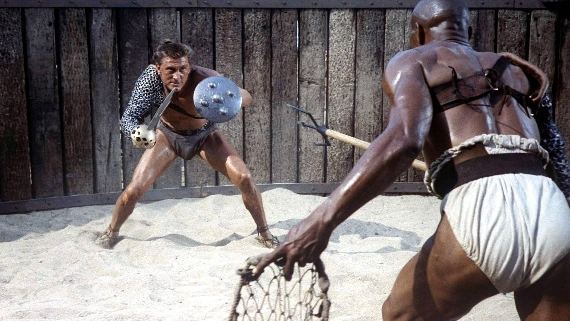 Kirk Douglas und Woody Strode als Spartacus und Draba in "Spartacus" von 1960