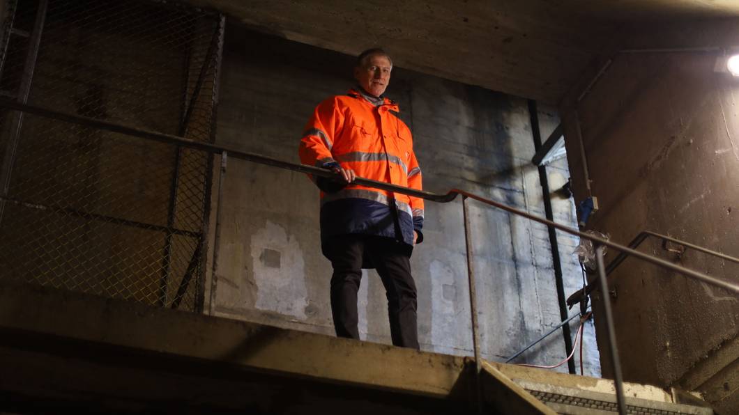 08.10.2026, Köln: Begehung U-Bahntunnel mit Uwe Grimsehl von der KVB. Foto: Arton Krasniqi