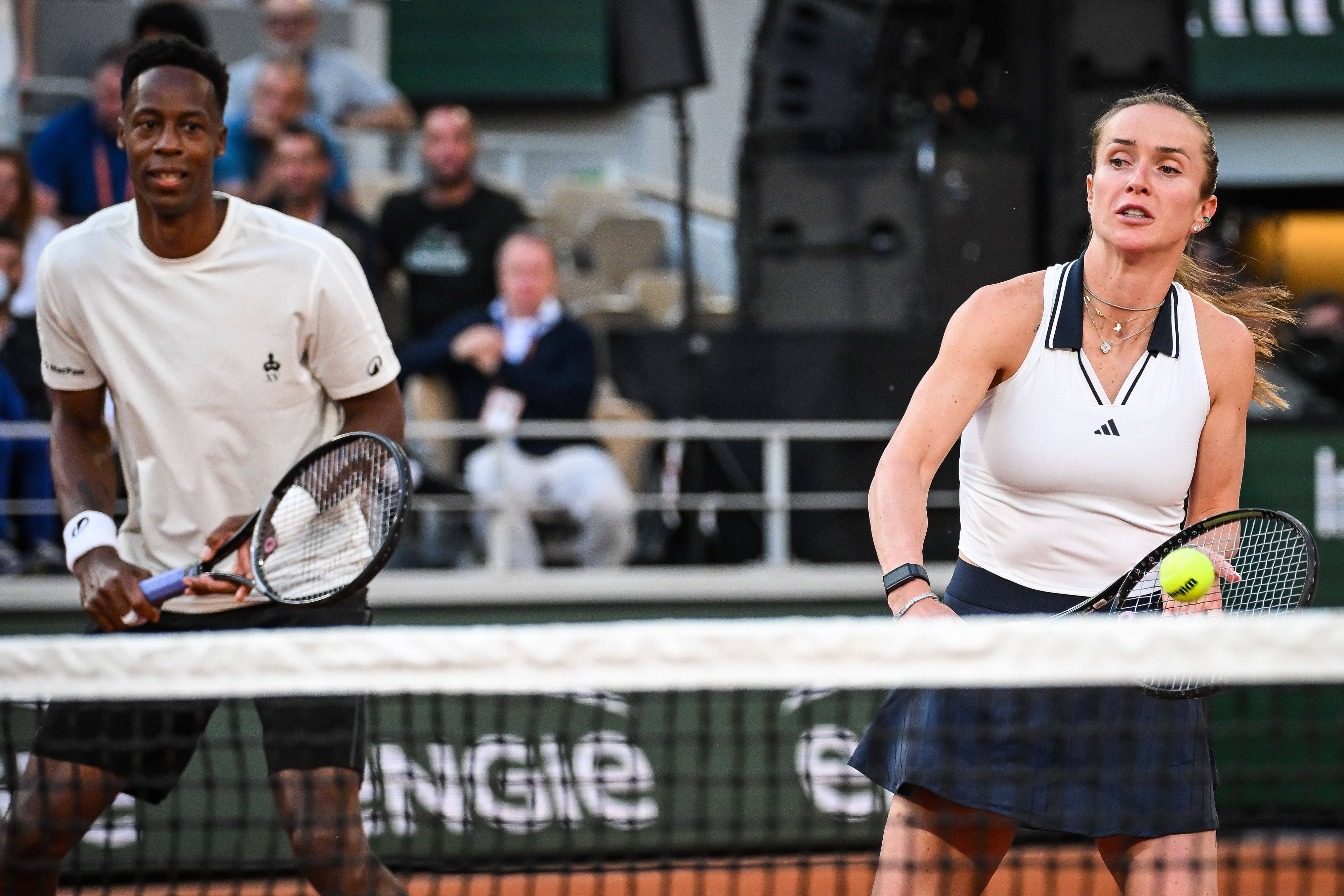 Elina Switolina und Gaël Monfils auf dem Tennisplatz