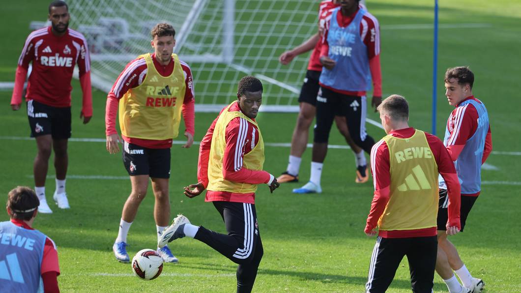 Übung im Training des 1. FC Köln.