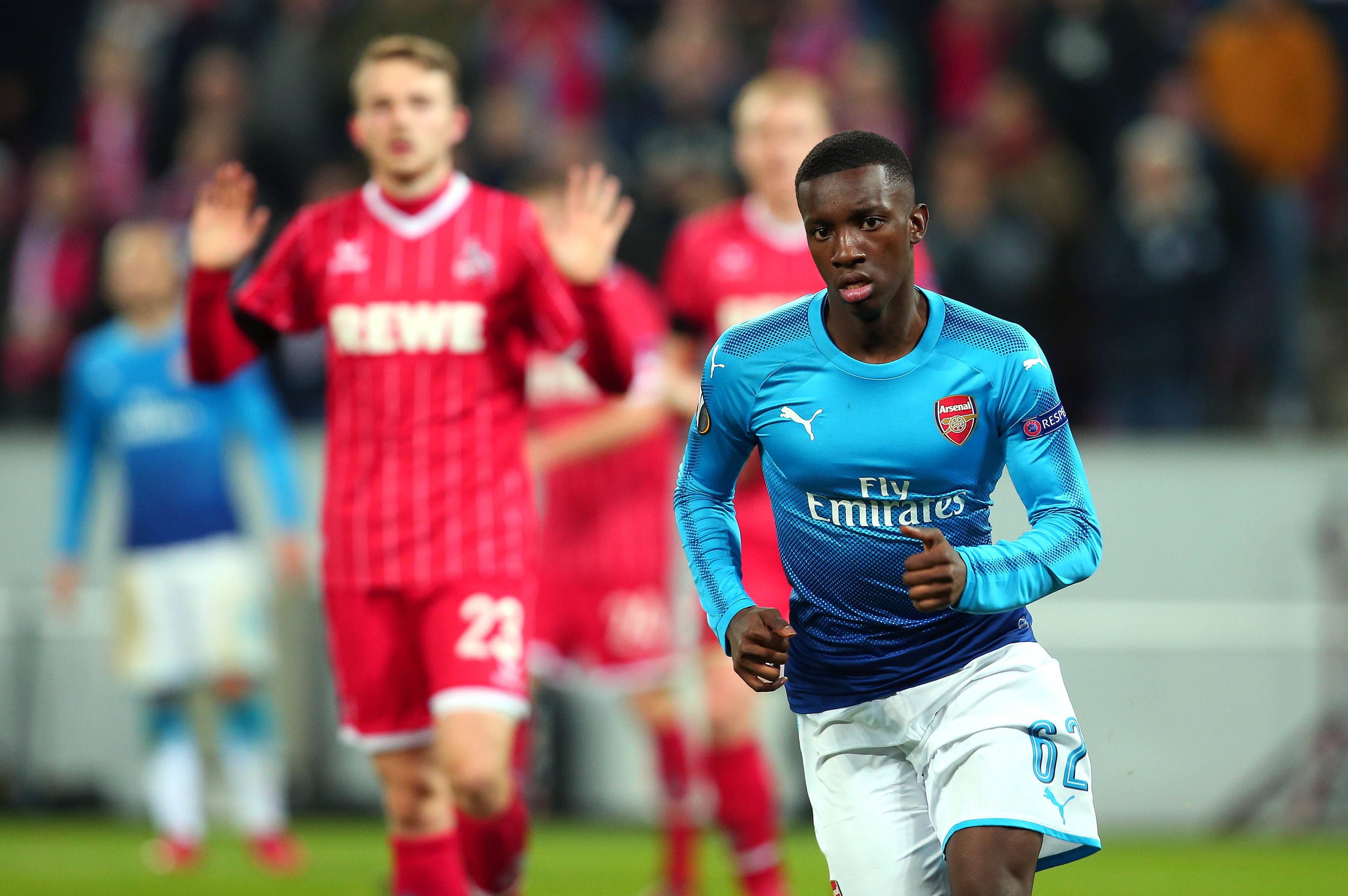 Eddie Nketiah im Trikot des FC Arsenal gegen den 1. FC Köln.