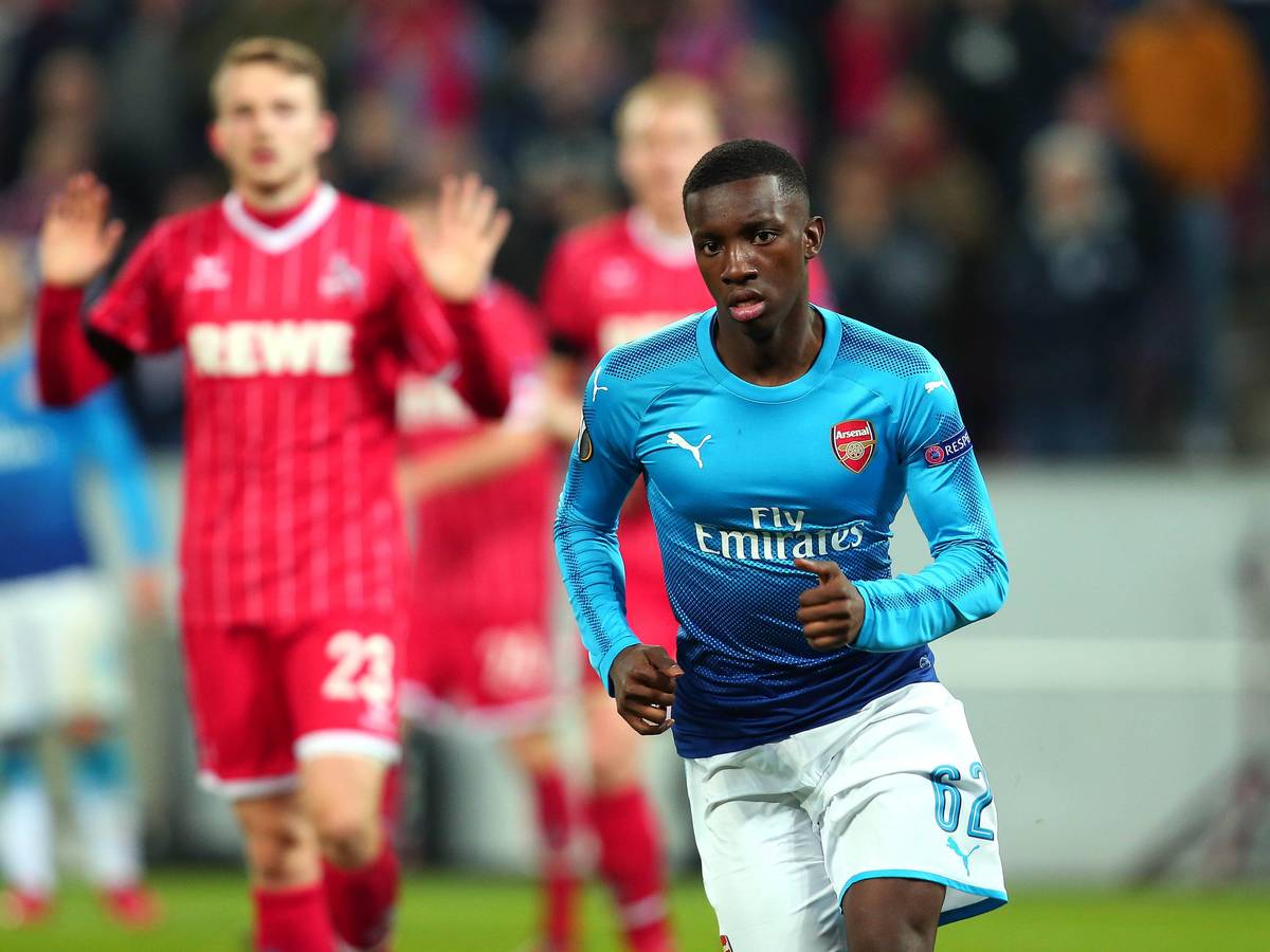 Eddie Nketiah im Trikot des FC Arsenal gegen den 1. FC Köln.