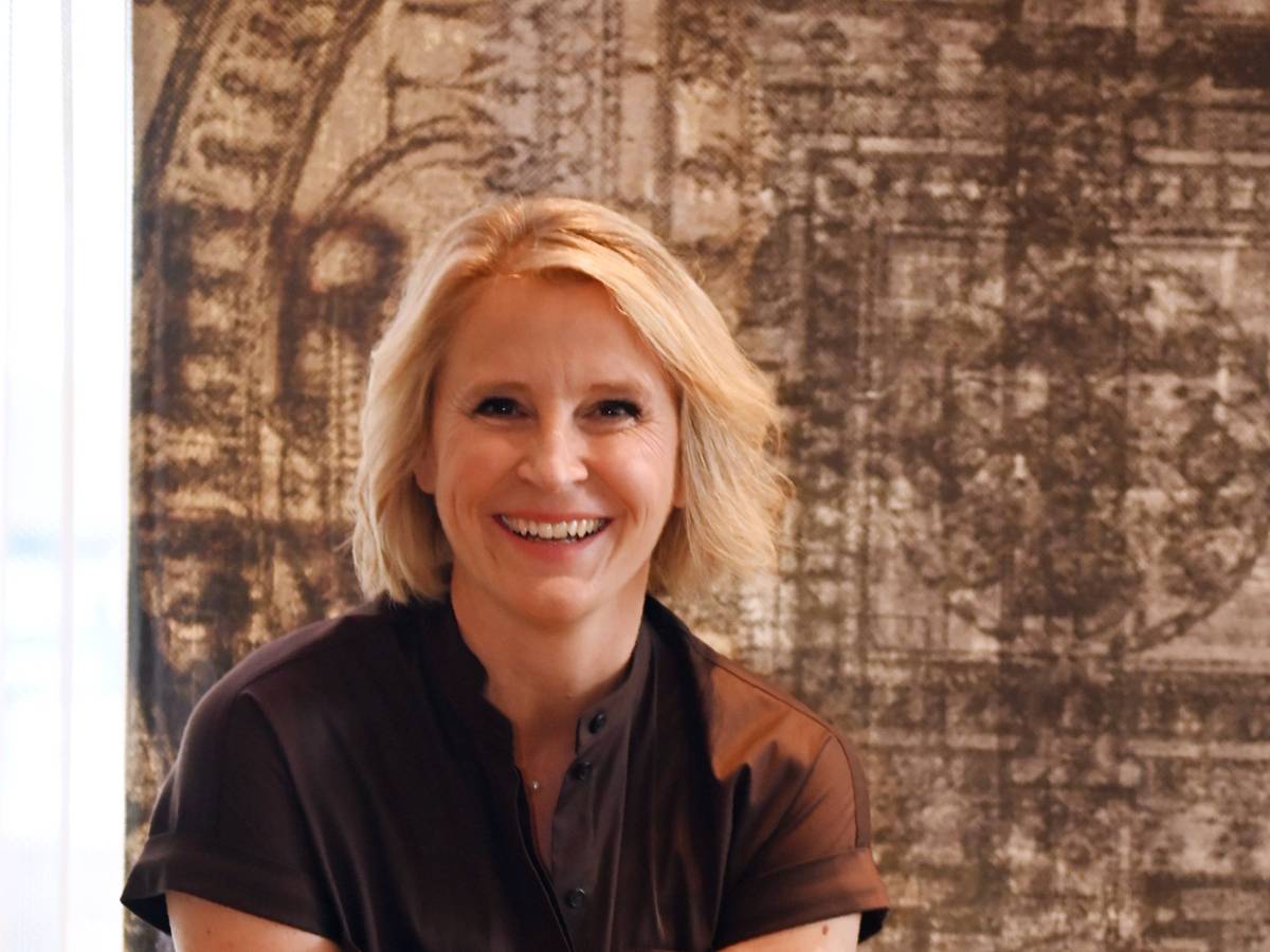 Moderatorin Susan Link lacht beim Interview-Termin für den Sonntag-EXPRESS am 4. September 2026 in Köln.