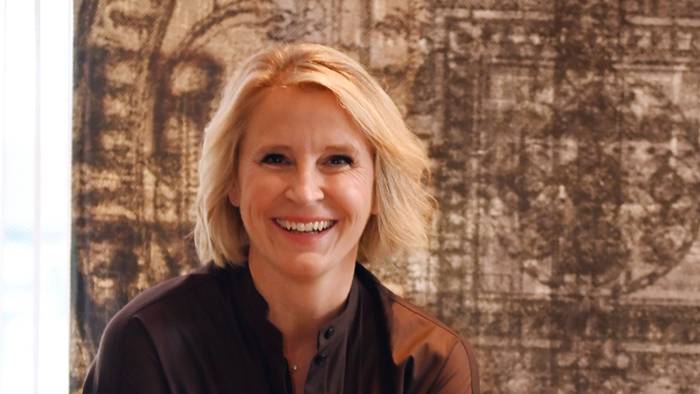 Moderatorin Susan Link lacht beim Interview-Termin für den Sonntag-EXPRESS am 4. September 2026 in Köln.