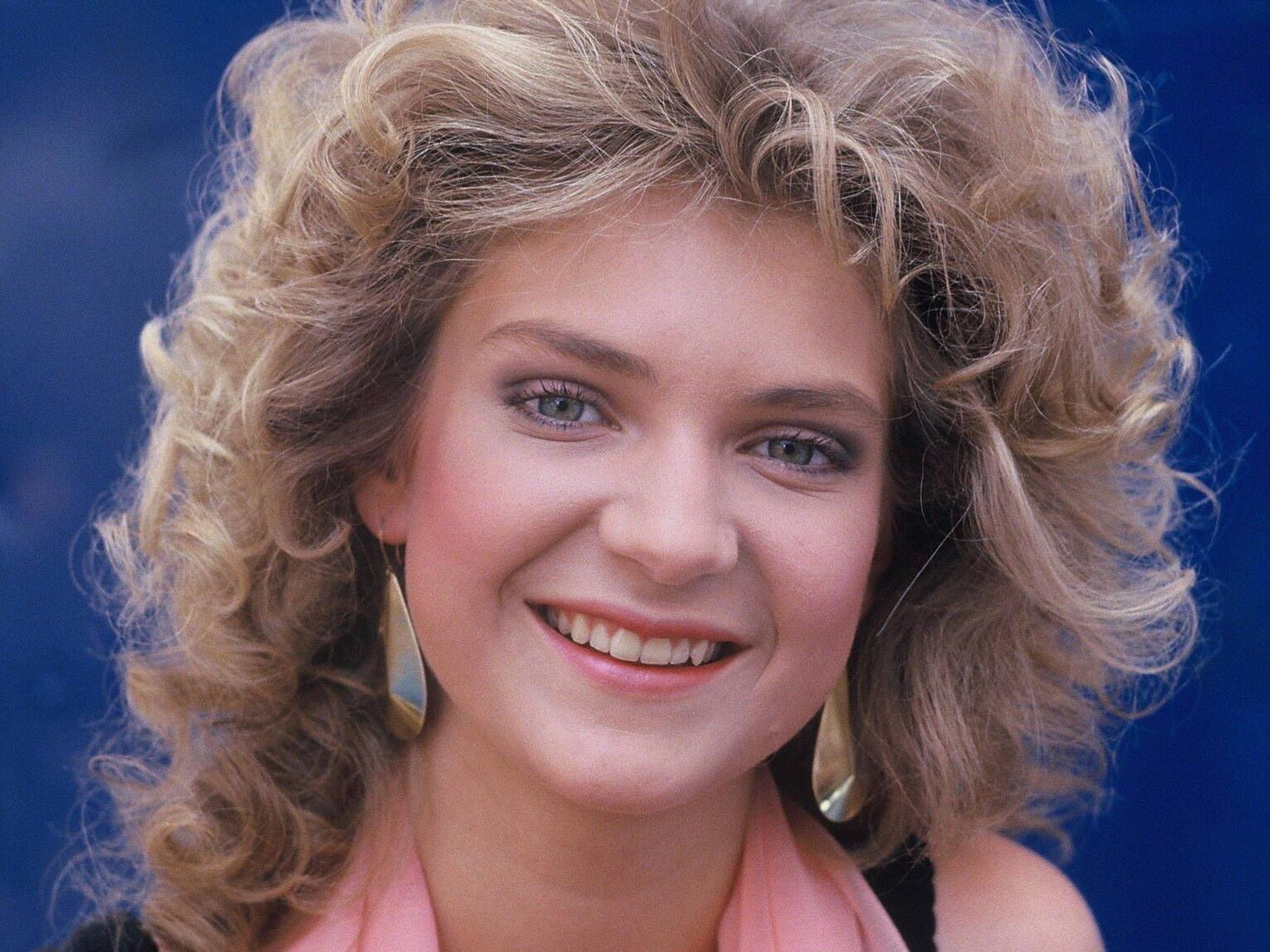 Die Schlagersängerin Tanja Jonak bei einem Auftritt 1987.