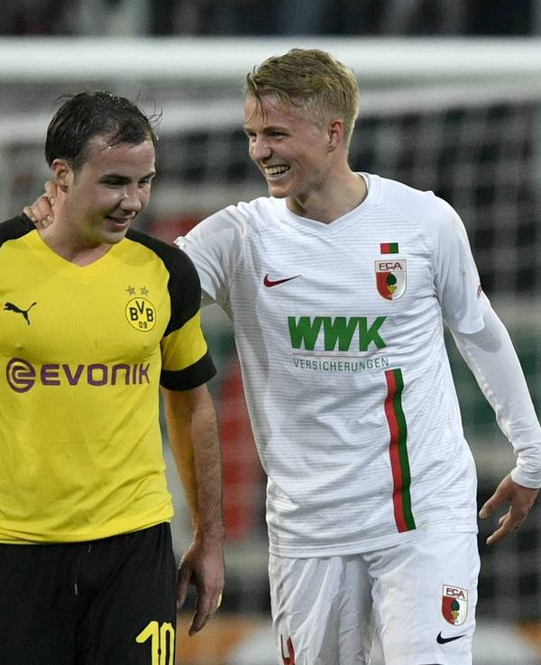 Mario Götze im Spiel gegen seinen Bruder Felix Götze.