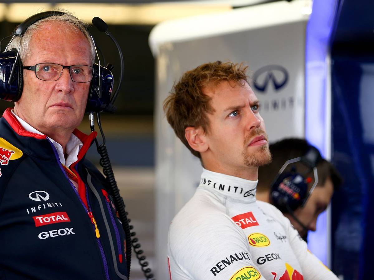 Sebastian Vettel (rechts) und Dr. Helmut Marko arbeiteten erfolgreich beim Formel-1-Rennstall Red Bull zusammen. (Bild: 2014 Getty Images/Clive Mason)