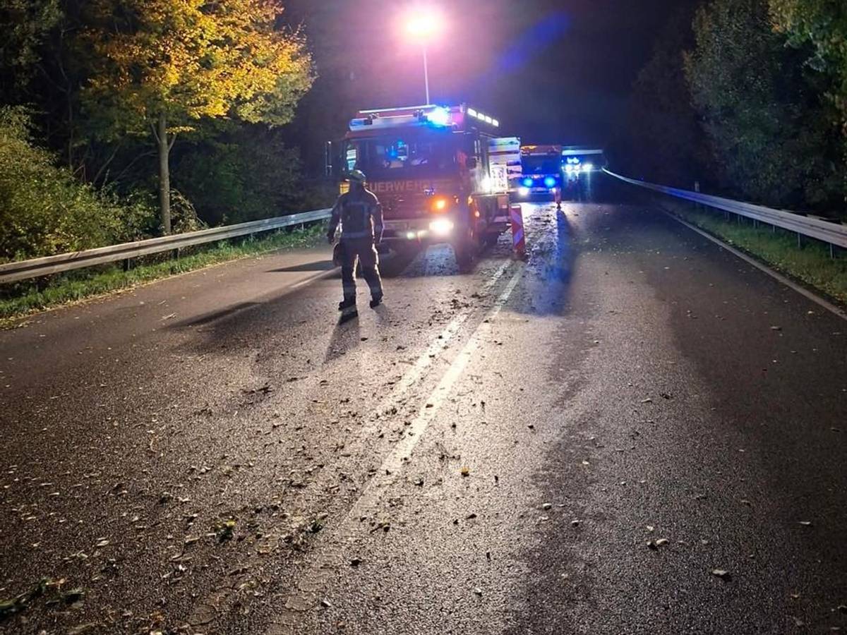 Einsatz der Feuerwehr Pulheim nach dem ersten Herbststurm.