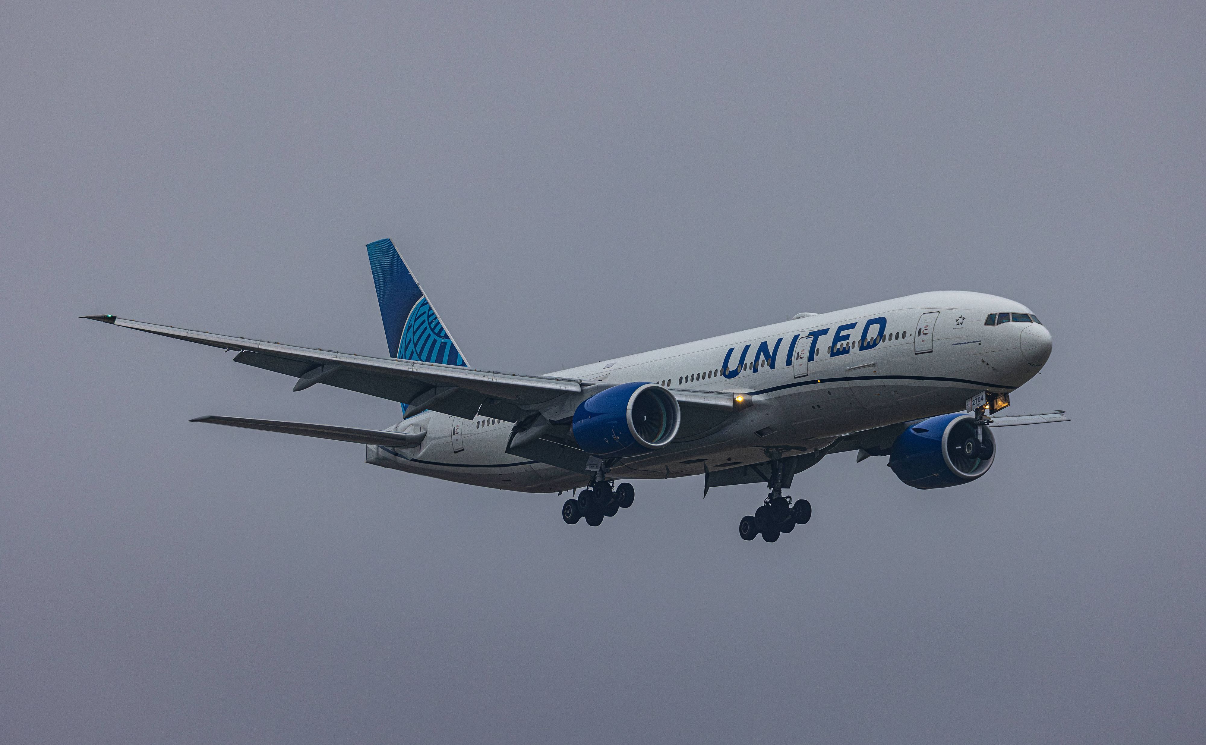 United-Boeing in der Luft.