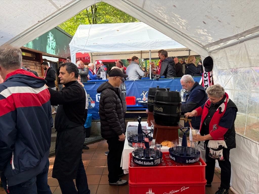 Blick in den Heimspiel-Garten des FC-Fanprojekts.