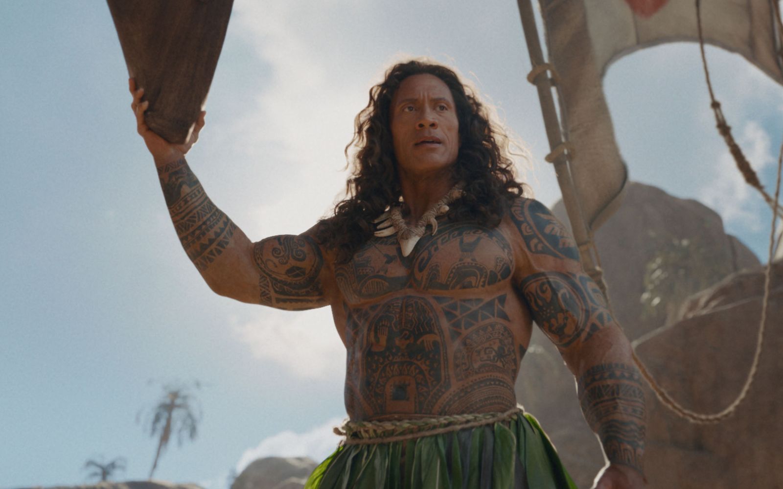Dwayne „The Rock“ Johnson lieh bereits im Animationsfilm „Vaiana“ dem Halbgott Maui seine Stimme. Für die Realverfilmung kehrt er nun zurück. (Bild: Leonine/2026 Disney)