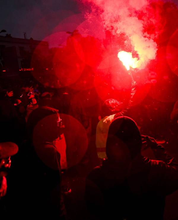 Krawall-Szenen aus Paris am Samstagabend (24. Oktober 2026)