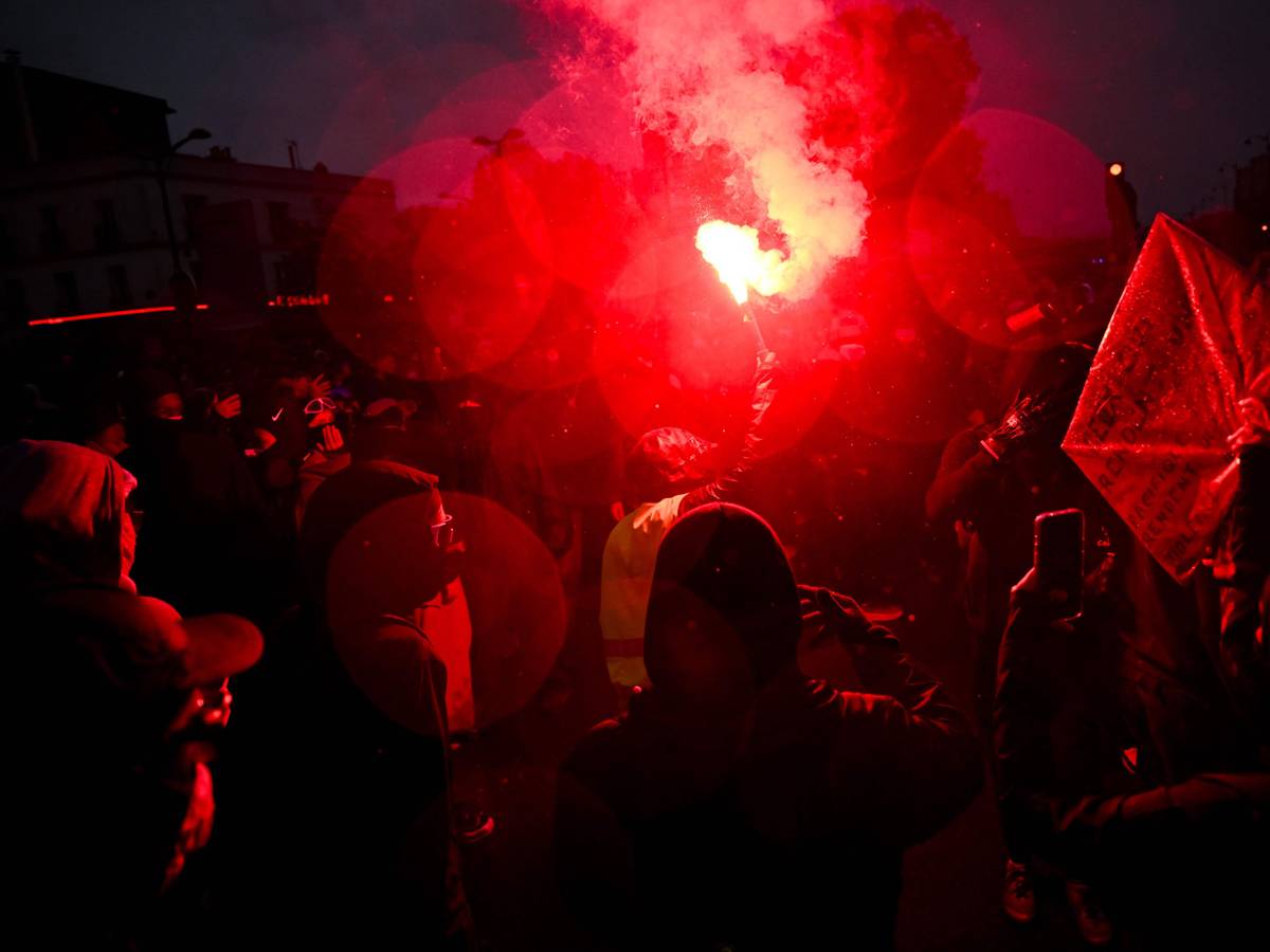 Krawall-Szenen aus Paris am Samstagabend (24. Oktober 2026)