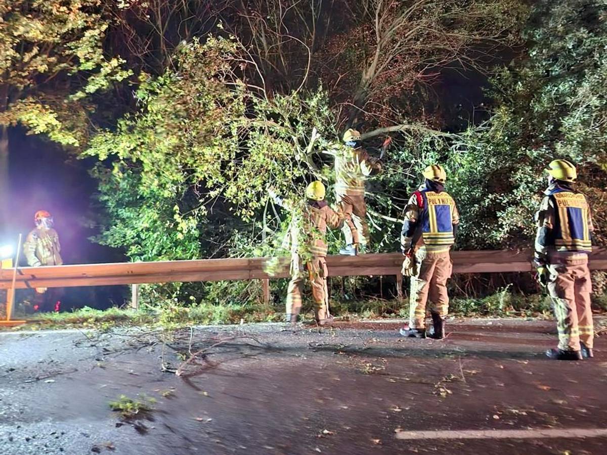 Die Feuerwehr Pulheim musste in der Nacht zu Samstag wegen Sturm Austen („Luise“) mehrfach ausrücken.