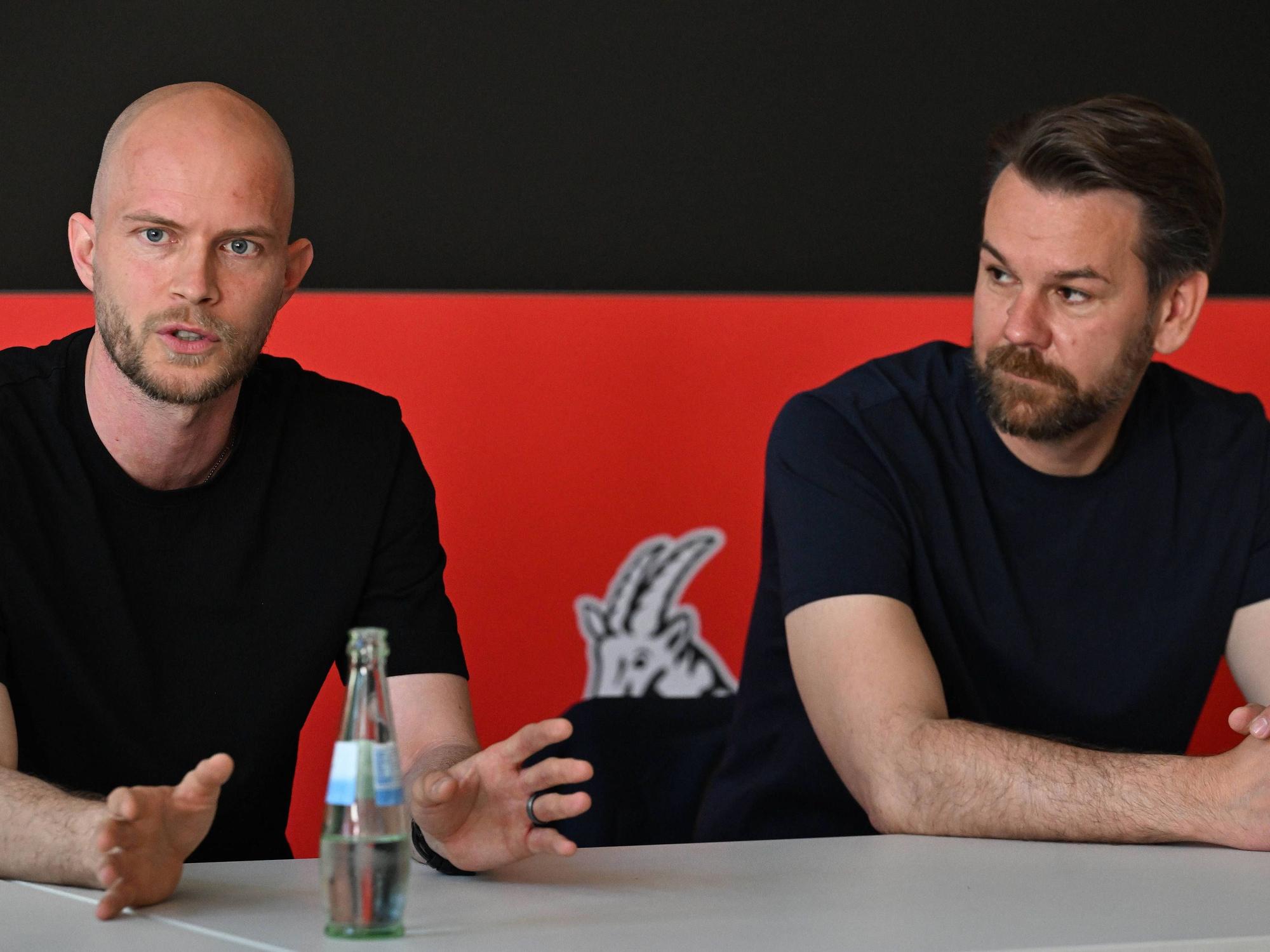 Kölns Trainer Rene Wagner und Geschäftsführer Thomas Kessler